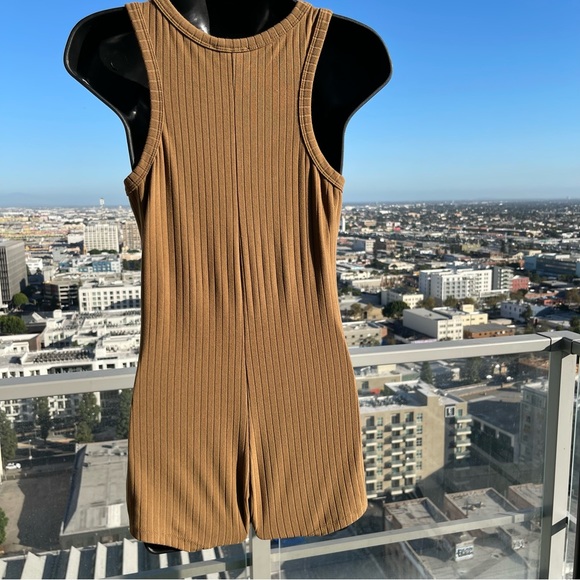 Brown Ribbed Unitard - Picture 3 of 3